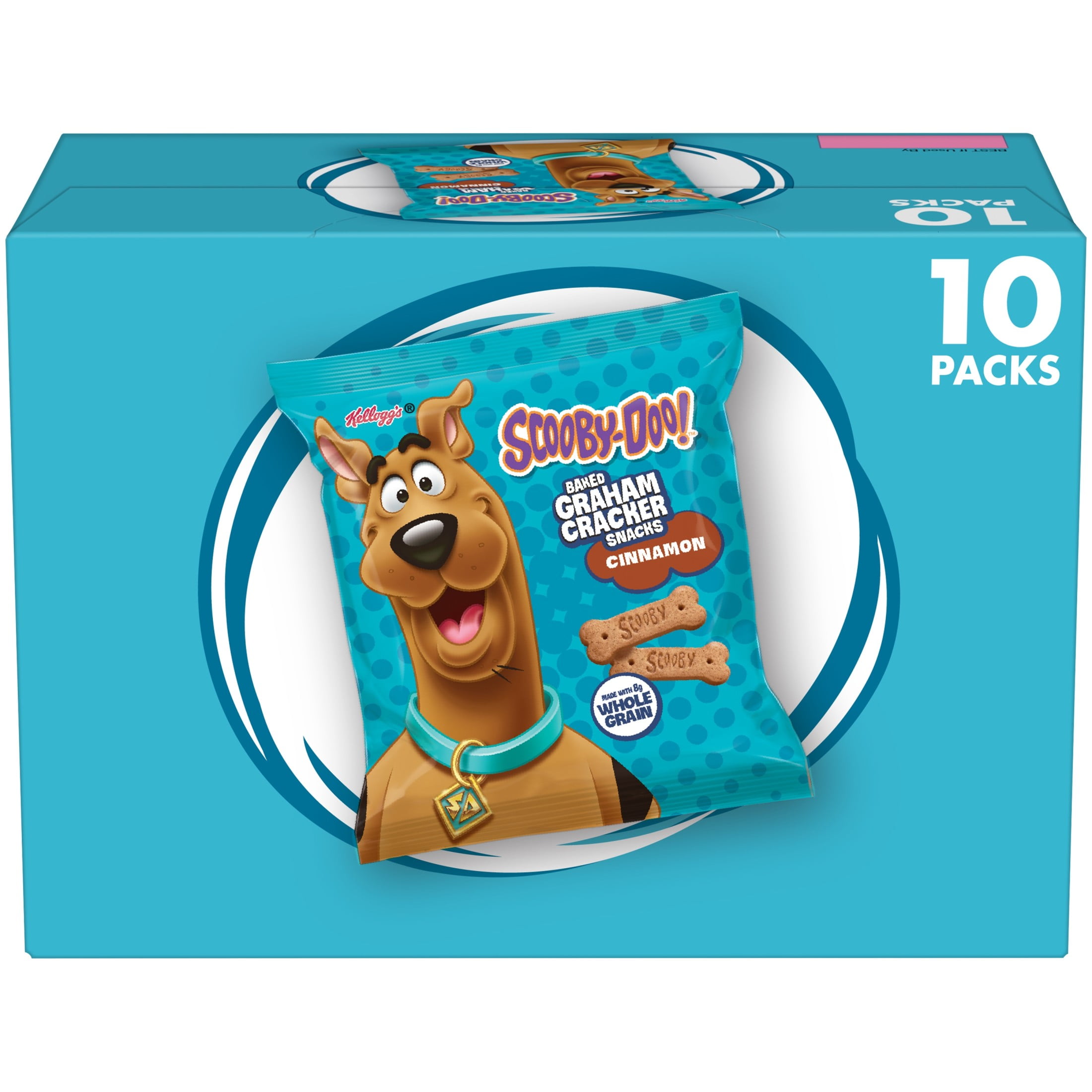 Kellogg's Cinnamon Baked Graham Cracker Snacks, Lunch Snacks, 10 Count
