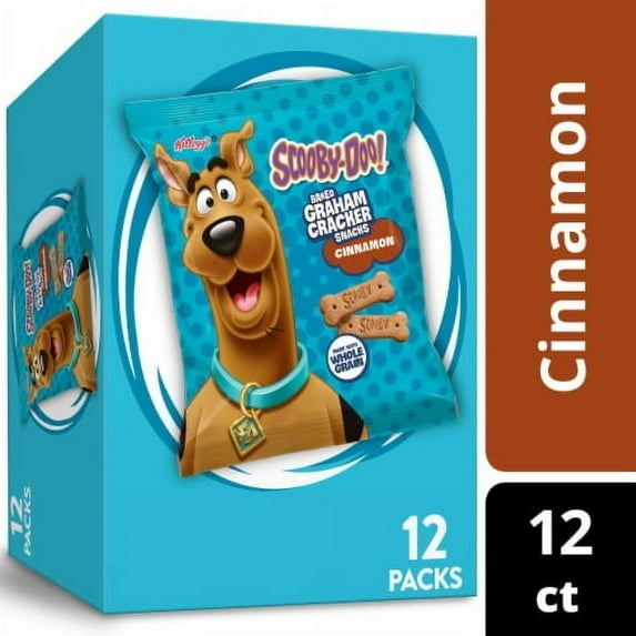 2X-Kellogg's SCOOBY-DOO! Cinnamon Baked Graham Cracker Snacks - 1.0 oz - 12 ct