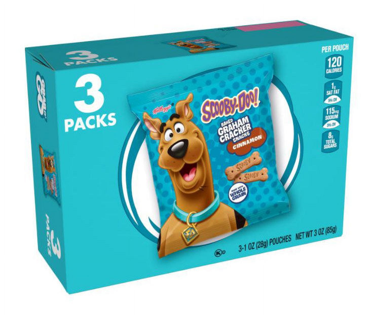 Kellogg's ScoobyDoo Cinnamon Graham Cracker Snacks, 3Pack