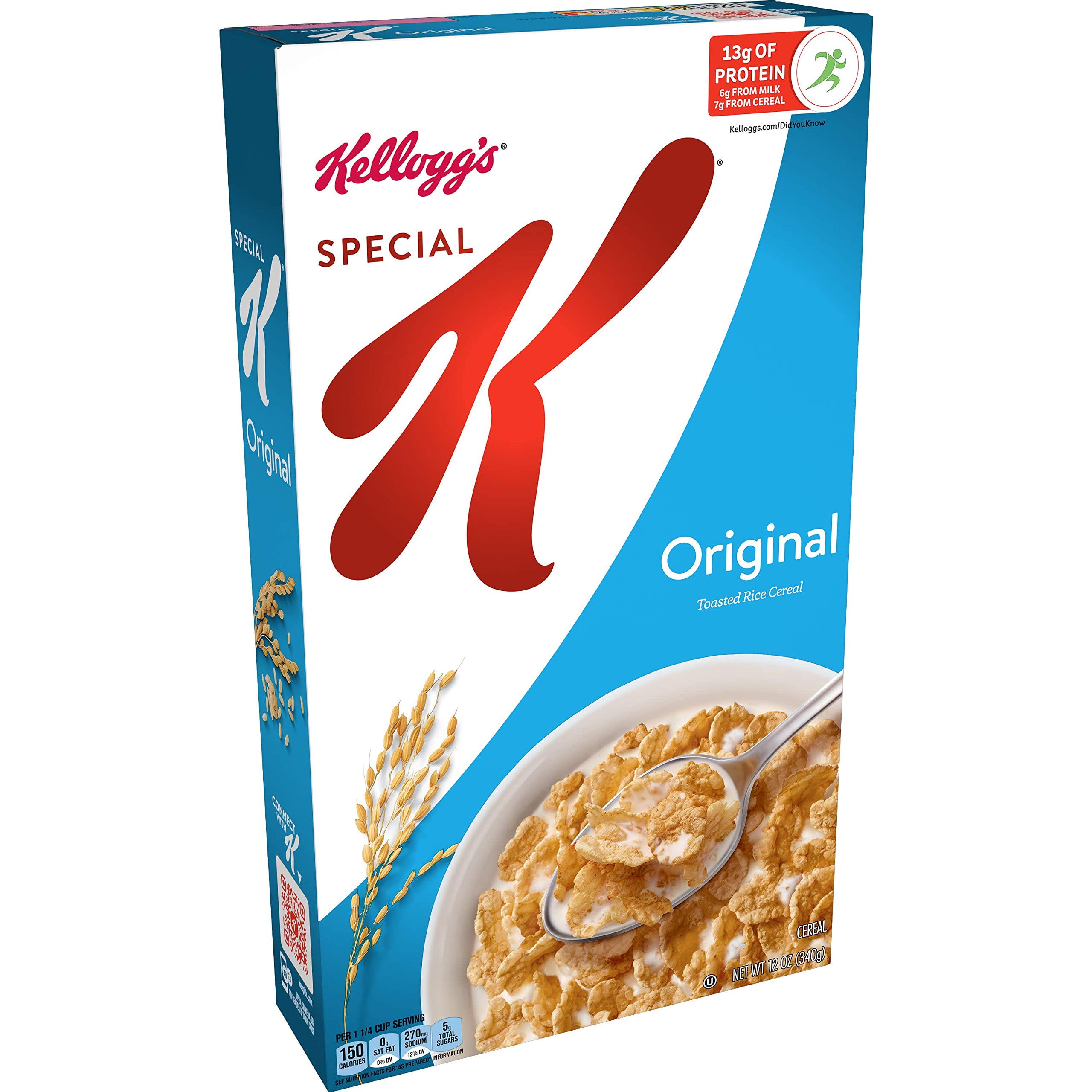 Kellogg's Special K, Breakfast AIF4 Cereal, Original, Made with Folic