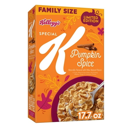 Kellogg's Special K Breakfast Cereal, 11 Vitamins and Minerals, Anytime Snacks, Pumpkin Spice, 12.9oz Box (1 Box)