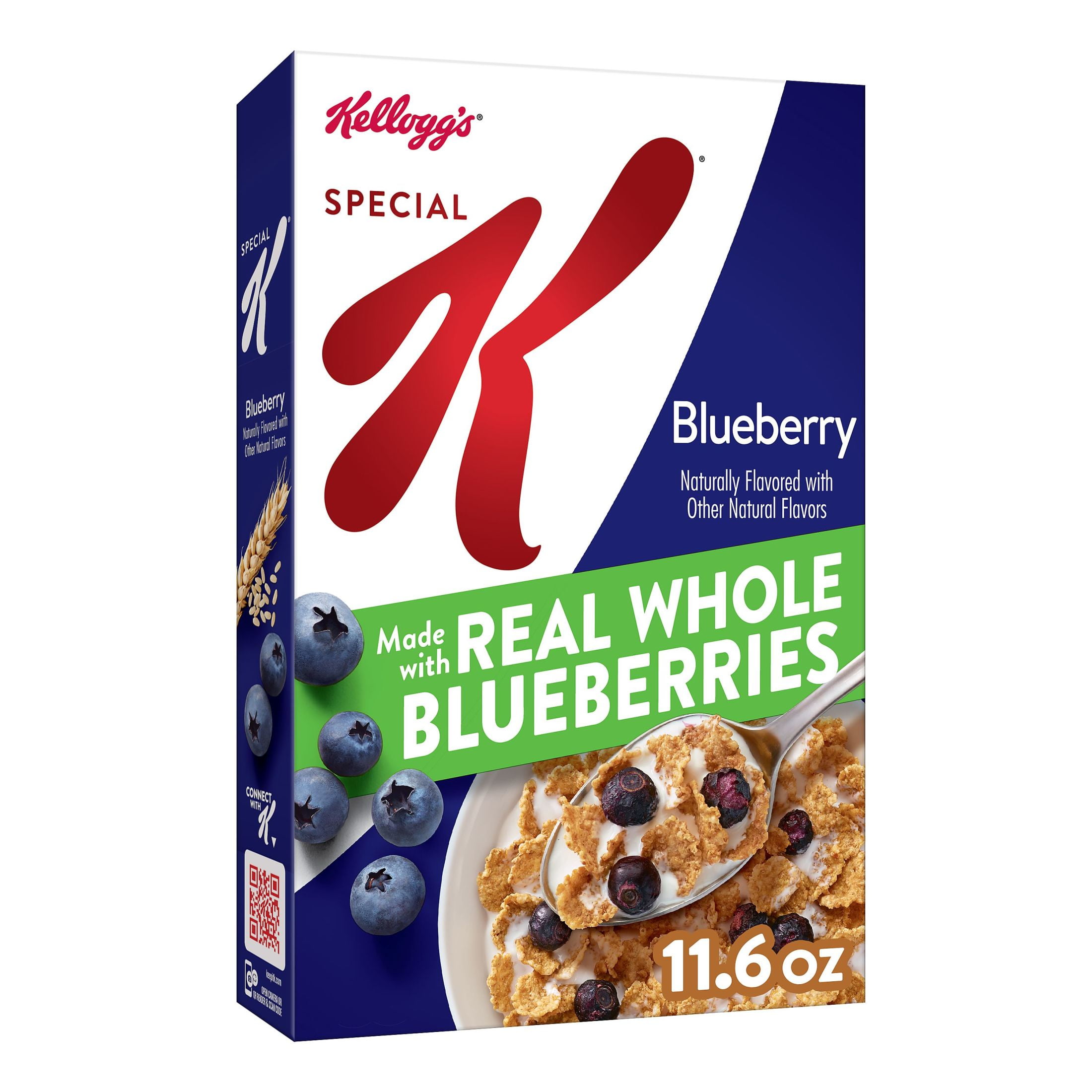 Kellogg's Special K Breakfast Cereal, 11 Vitamins and Minerals, Made with Real Blueberries, Blueberry, 11.6oz Box (1 Box)