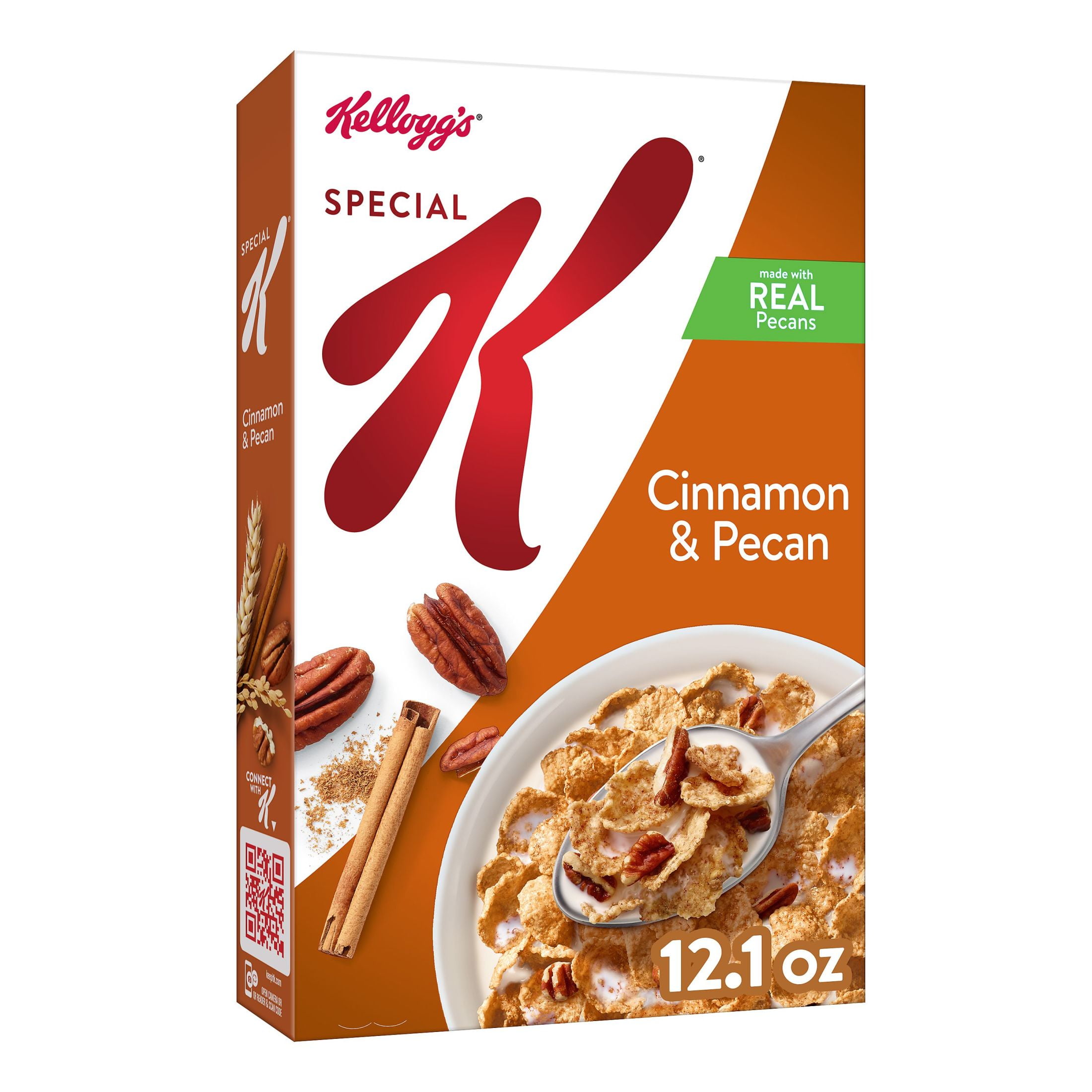 Kellogg's Special K Breakfast Cereal, 11 Vitamins and Minerals, Made with Real Pecans, Cinnamon and Pecan, 12.1oz Box (1 Box)