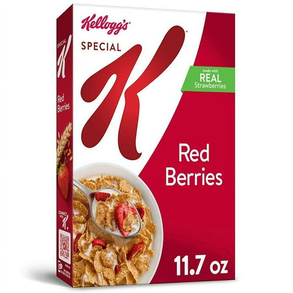Kellogg's Special K Breakfast Cereal, Family Breakfast, Fiber Cereal, Red Berries, 11.7oz (Pack 2)