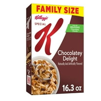 Kellogg's Special K Breakfast Cereal, Fiber Cereal, Family Breakfast, Family Size, Chocolatey Delight, 16.3oz Box (1 Box)