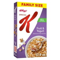 Kellogg's Special K Breakfast Cereal, Fiber Cereal, Family Breakfast, Family Size, Fruit and Yogurt, 17.9oz Box (1 Box)