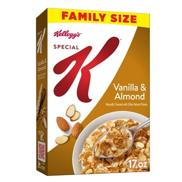 Kellogg's Special K Breakfast Cereal, Fiber Cereal, Family Breakfast, Family Size, Vanilla and Almond, 17oz Box (1 Box)