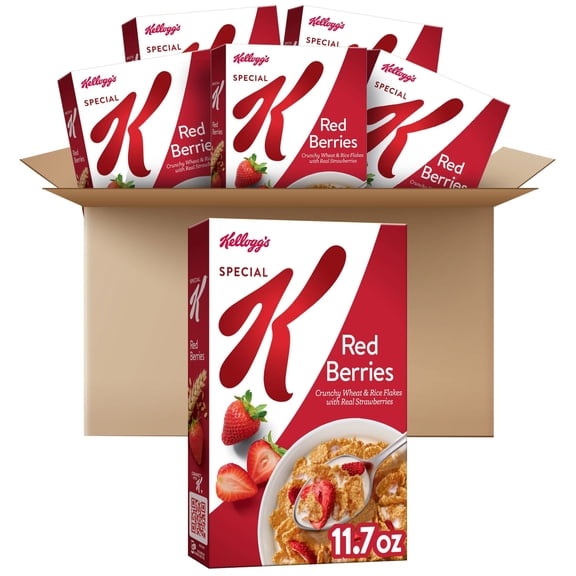 Kellogg's Special K Breakfast Cereal, Fiber Cereal, Family Breakfast, Red Berries, 11.4oz Box (1 Box) pack of 6