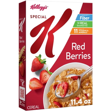Kellogg's Special K Red Berries Breakfast Cereal, Good Source of Fiber, 11.4 oz