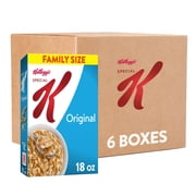 (1 pack) Kellogg's Special K Original Breakfast Cereal, Fiber Cereal, Family Size Case, 6.75 lb, 6 Count