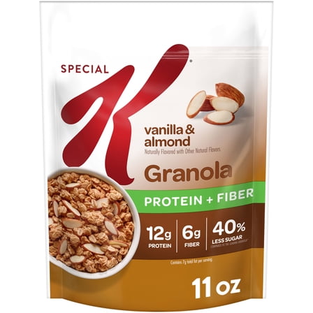 Kellogg’s Special K Granola, Protein Granola, Fiber Snacks, Vanilla and Almond, 11oz Bag (1 Bag)