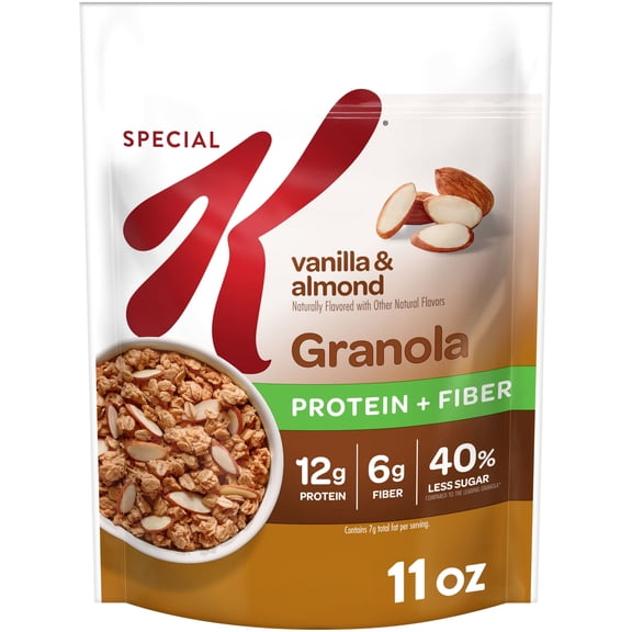 Kellogg’s Special K Granola, Protein Granola, Fiber Snacks, Vanilla and Almond, 11oz Bag (1 Bag)