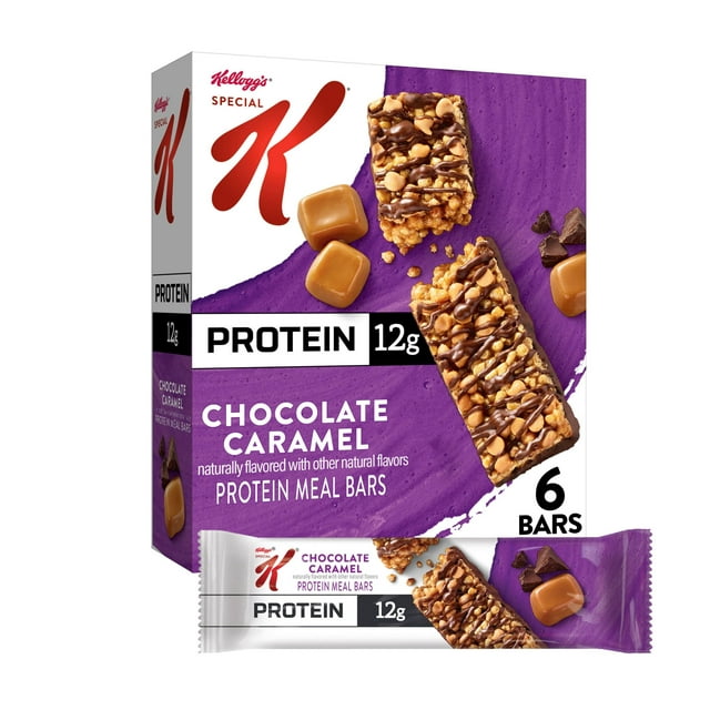 Kellogg's Special K Chocolate Caramel Chewy Protein Bars, Ready-to-Eat, 9.5 oz, 6 Count