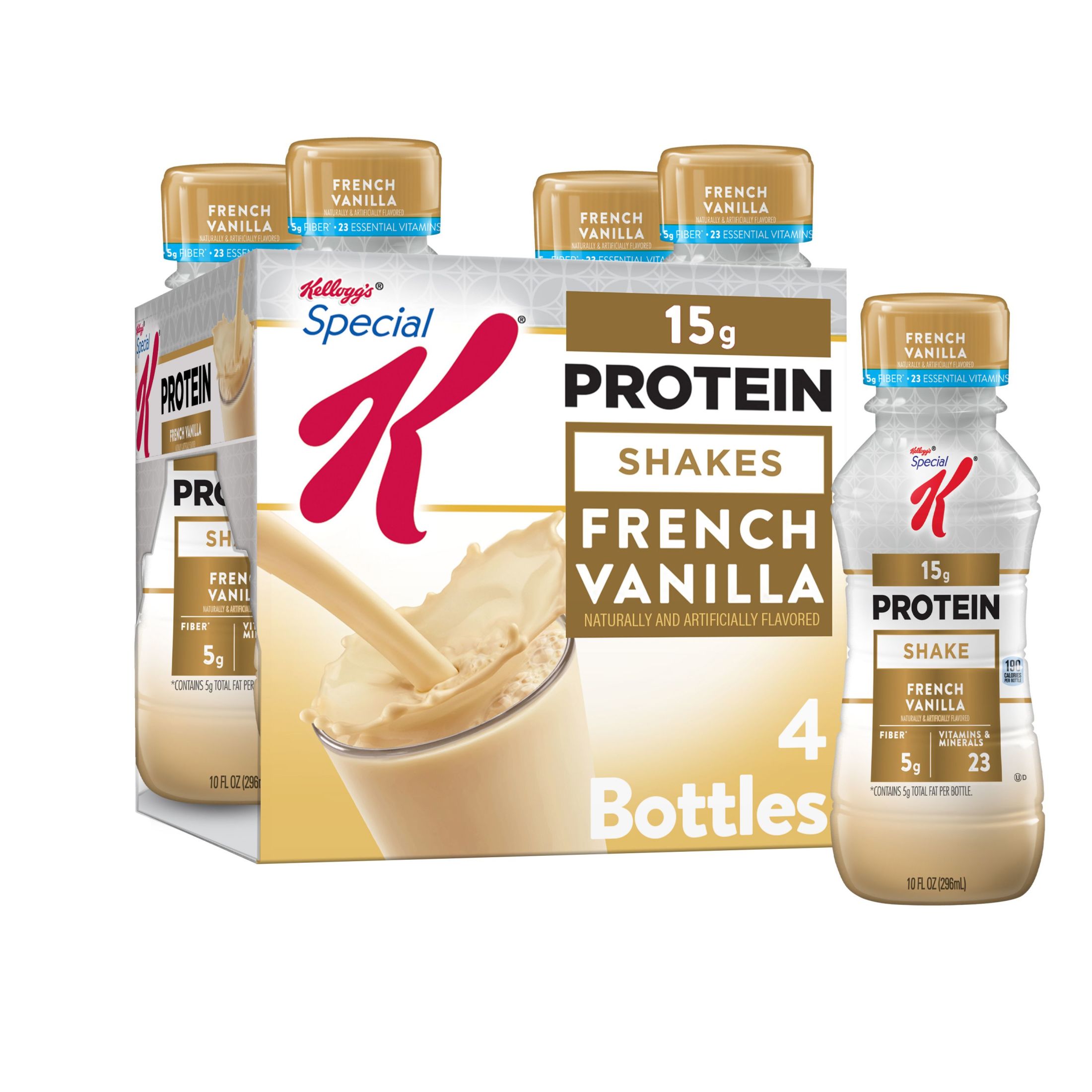 Kellogg's Special K French Vanilla Protein Shakes, Gluten Free, 40 oz, 4 Count - image 1 of 14
