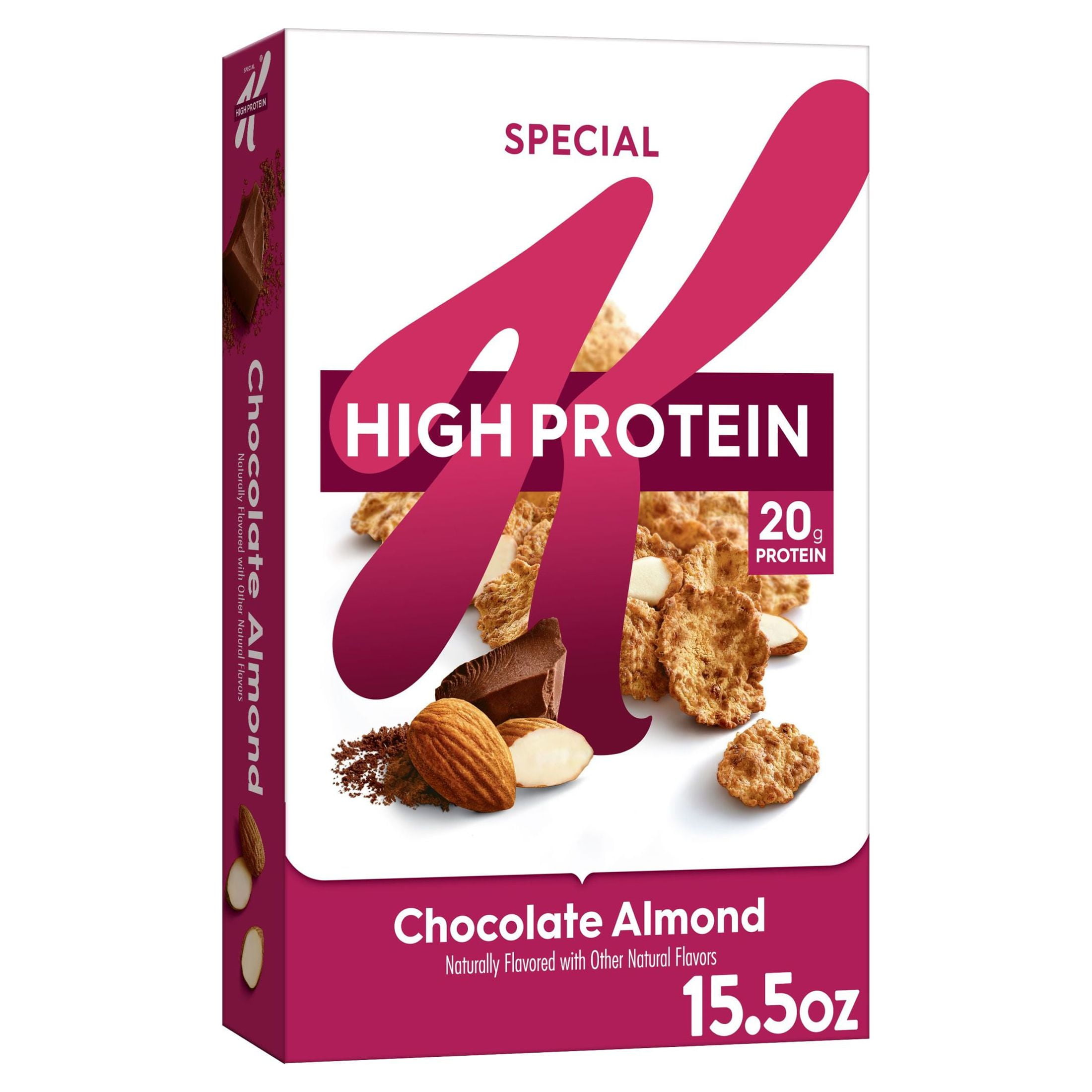 Kellogg's Special K High Protein Chocolate Almond Cold Breakfast Cereal,  15.5 oz Box 