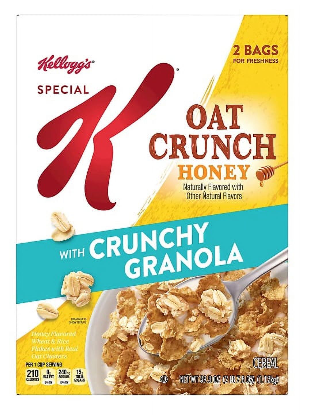Kellogg's Special K Oat Crunch Honey Granola Breakfast Cereal, 2 pk