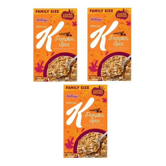 Kellogg's Special K Pumpkin Spice Cereal 16.7oz - Limited Edition 3 Pack