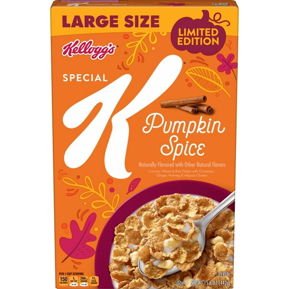 Kellogg's Special K Pumpkin Spice, Large Size, 15.6 oz Box