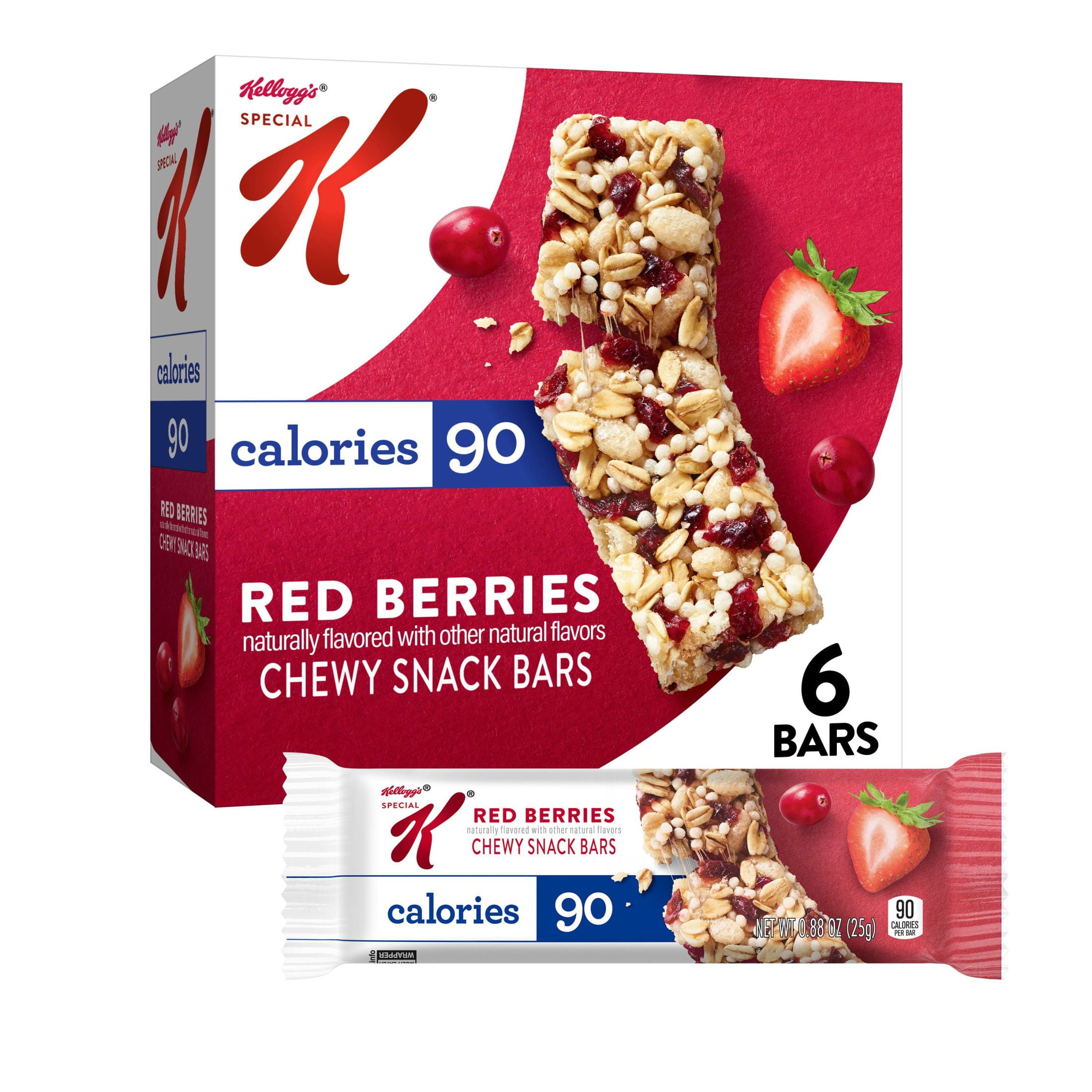 Kellogg's Special K Red Berries Chewy Snack Bars, ShelfStable, 5.28 oz