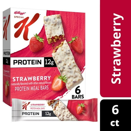 Special K Bar Strawberry Chewy Protein Meal Bars, 12g Protein Snacks, 9.5 oz, 6 Count