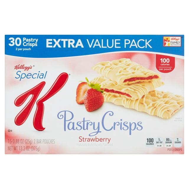 Kellogg's Special K Strawberry Pastry Crisps, 0.88 oz, 15 count