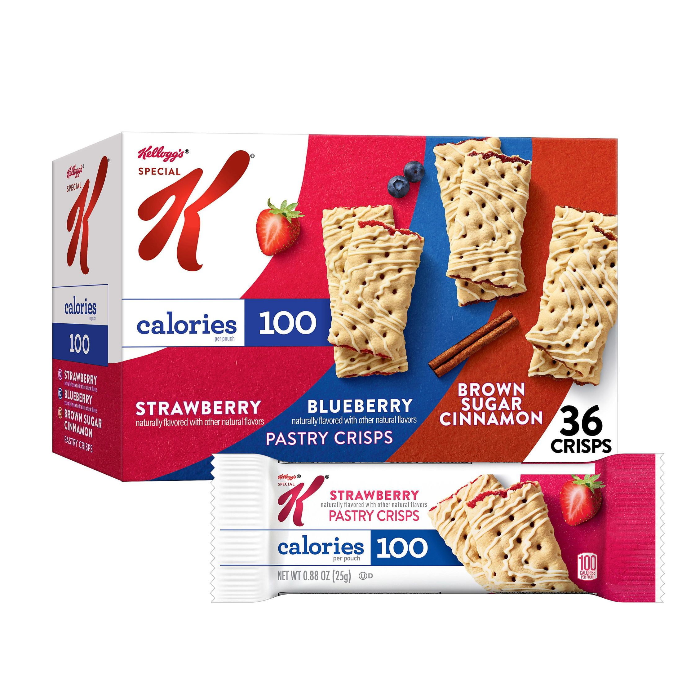 Special K Variety Pack Pastry Crisps, 100 Calorie Snacks, Shelf-Stable, 15.84 oz (36 Count)