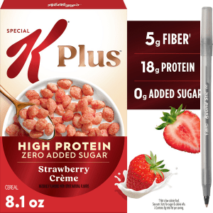 Kelloggs Special K Zero Strawberry Crme Cereal with pan