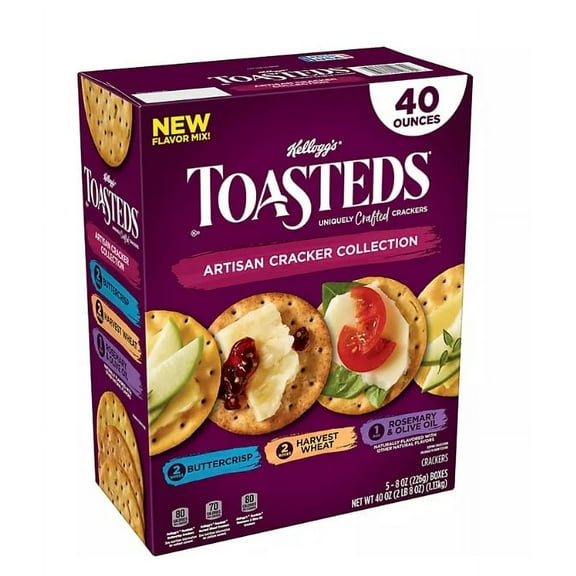 Kellogg's Toasteds Crackers Variety Pack (40 oz.)