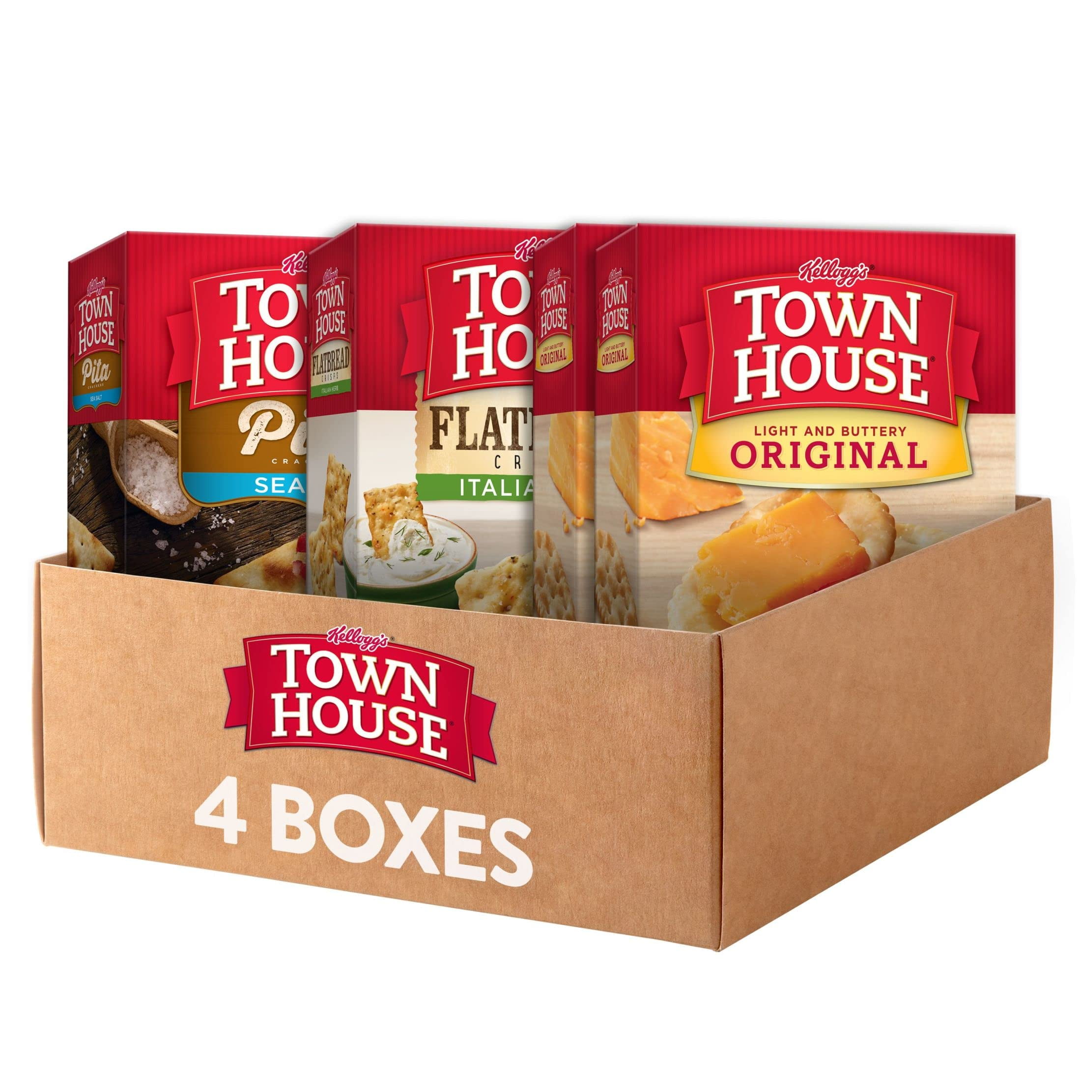 Kellogg's Town House Crackers, DNF2&nbsp;Party Snacks, Party Pack, Variety Pack (4 Boxes)