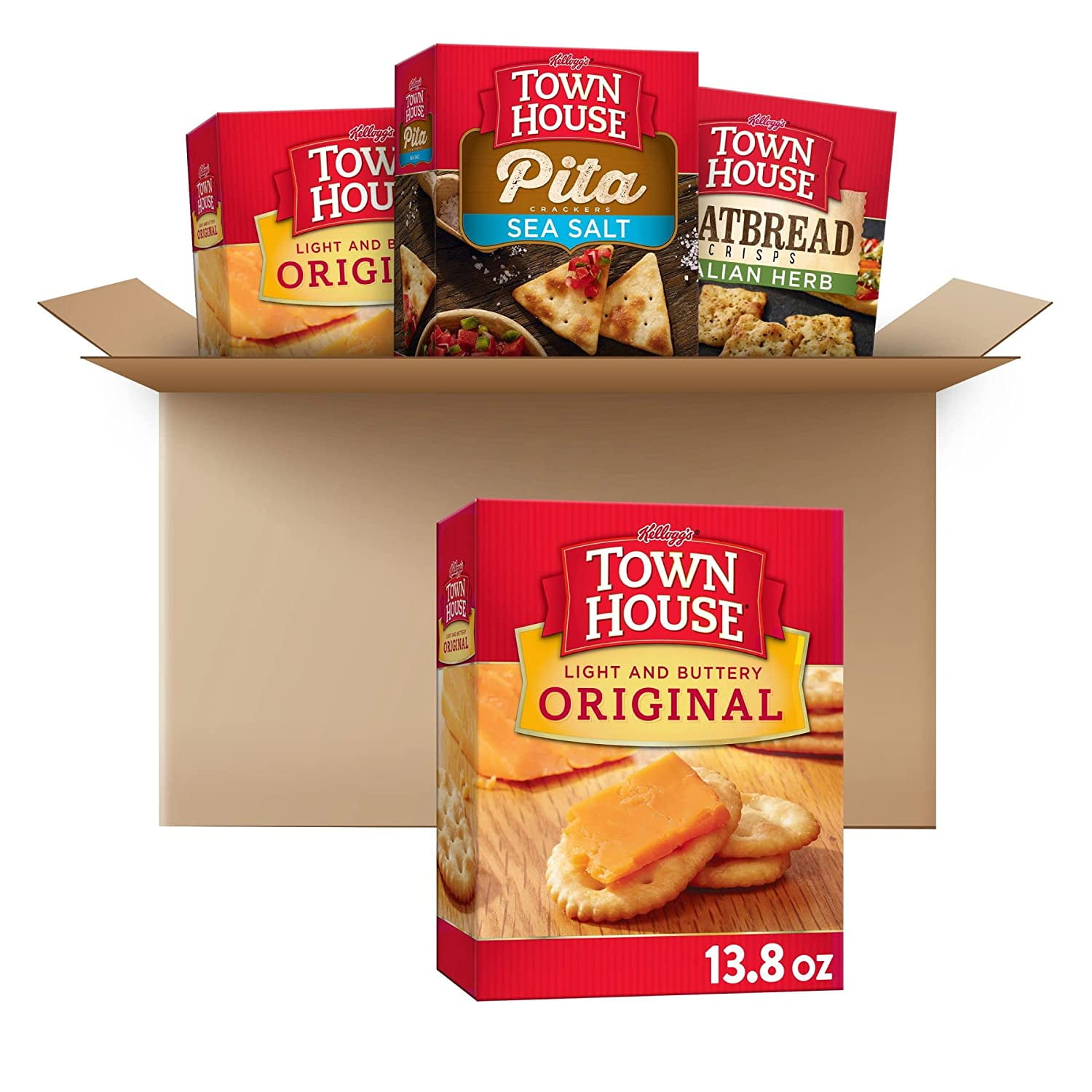 Kellogg's Town House Crackers, Party Snacks, Party Pack, Variety Pack