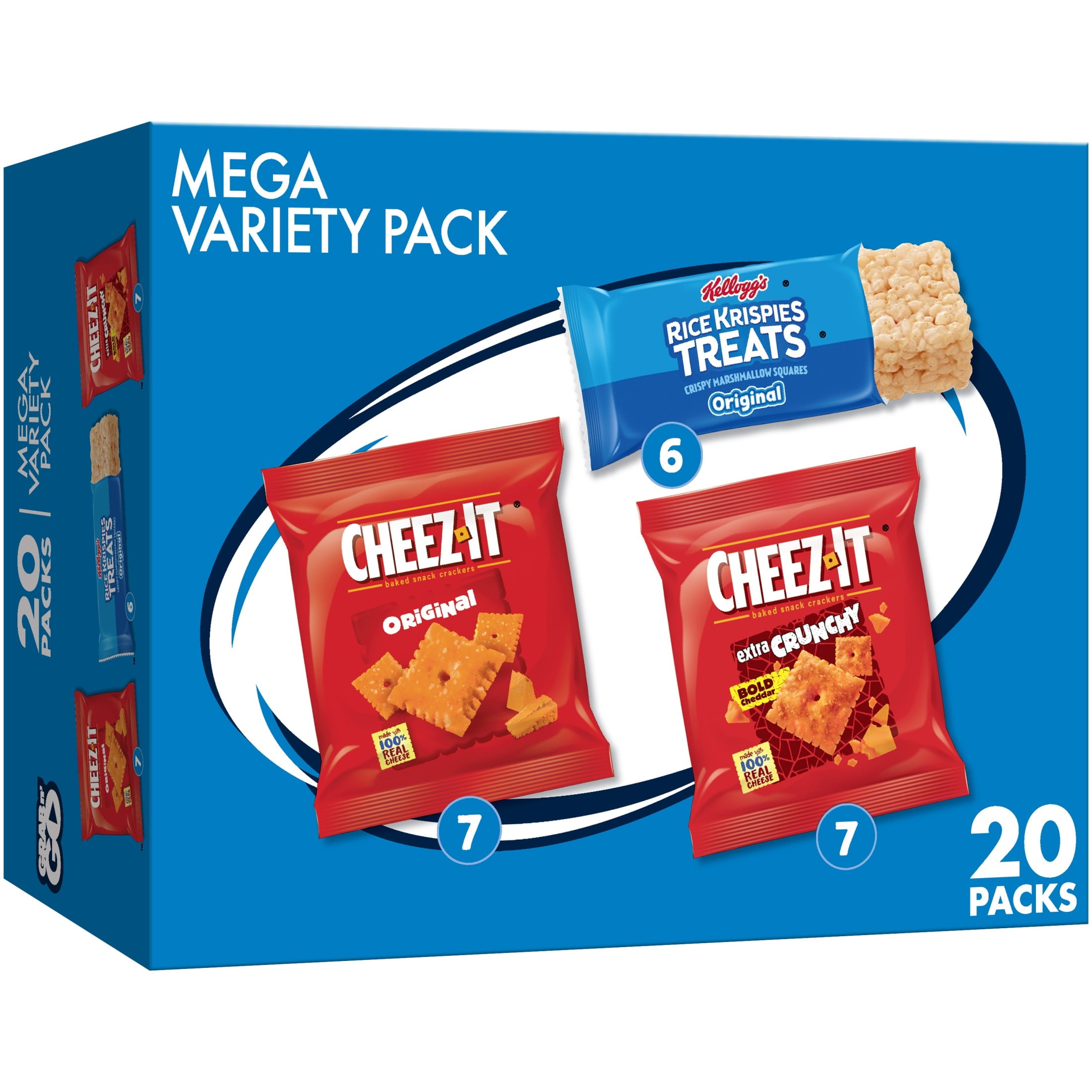 Kellogg's Variety Pack Assorted Snacks, Lunch Snacks, 20 Count