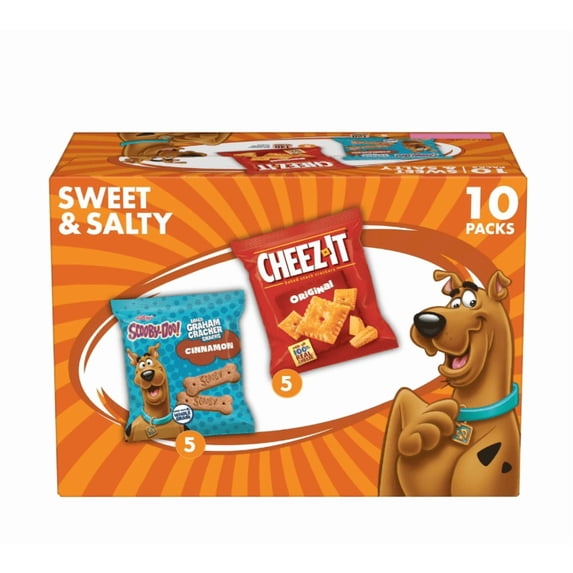 Kellogg's Variety Pack Sweet and Salty Crackers, Lunch Snacks, 10 Count