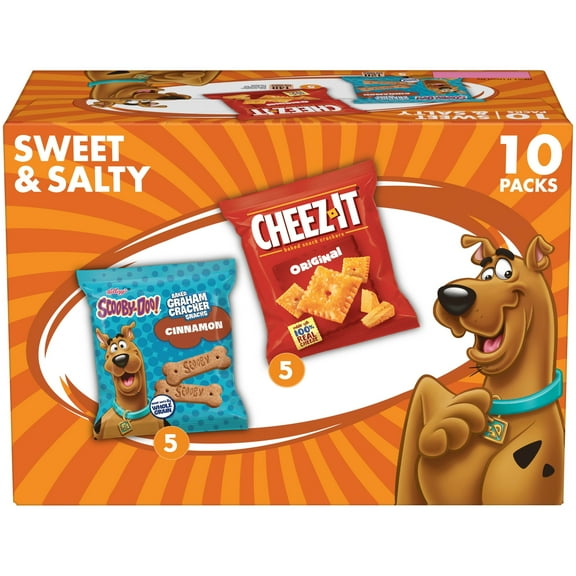 Kellogg's Variety Pack Sweet and Salty Crackers, Lunch Snacks, 10 Count