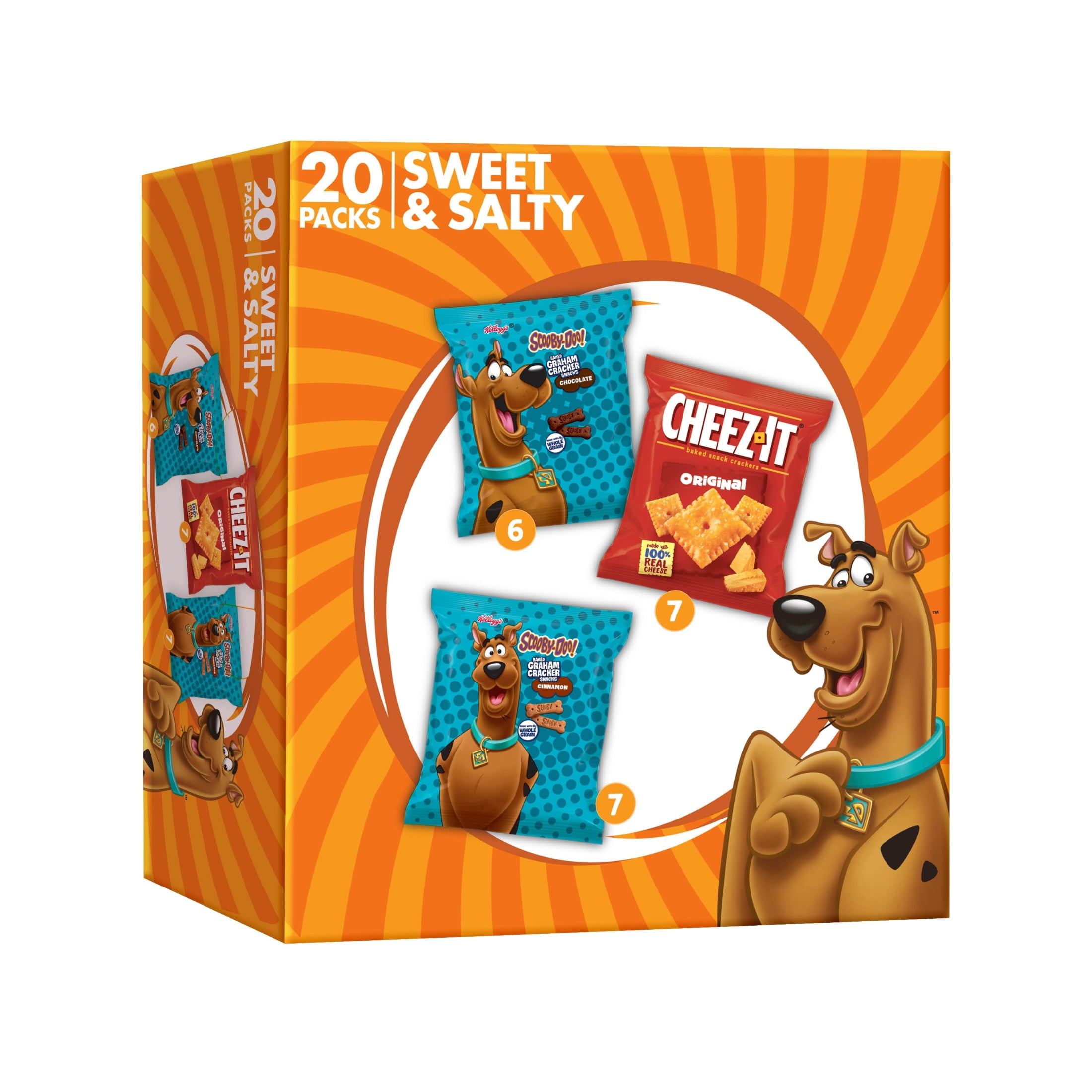 Kellogg's Variety Pack Sweet and Salty, Lunch Snacks, 20 Count