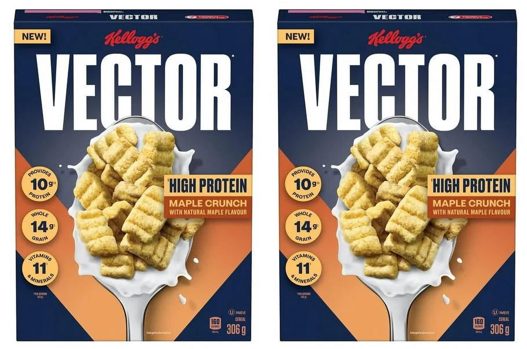 Kellogg's Vector Protein Maple Cereal, 306g (2 Pack)