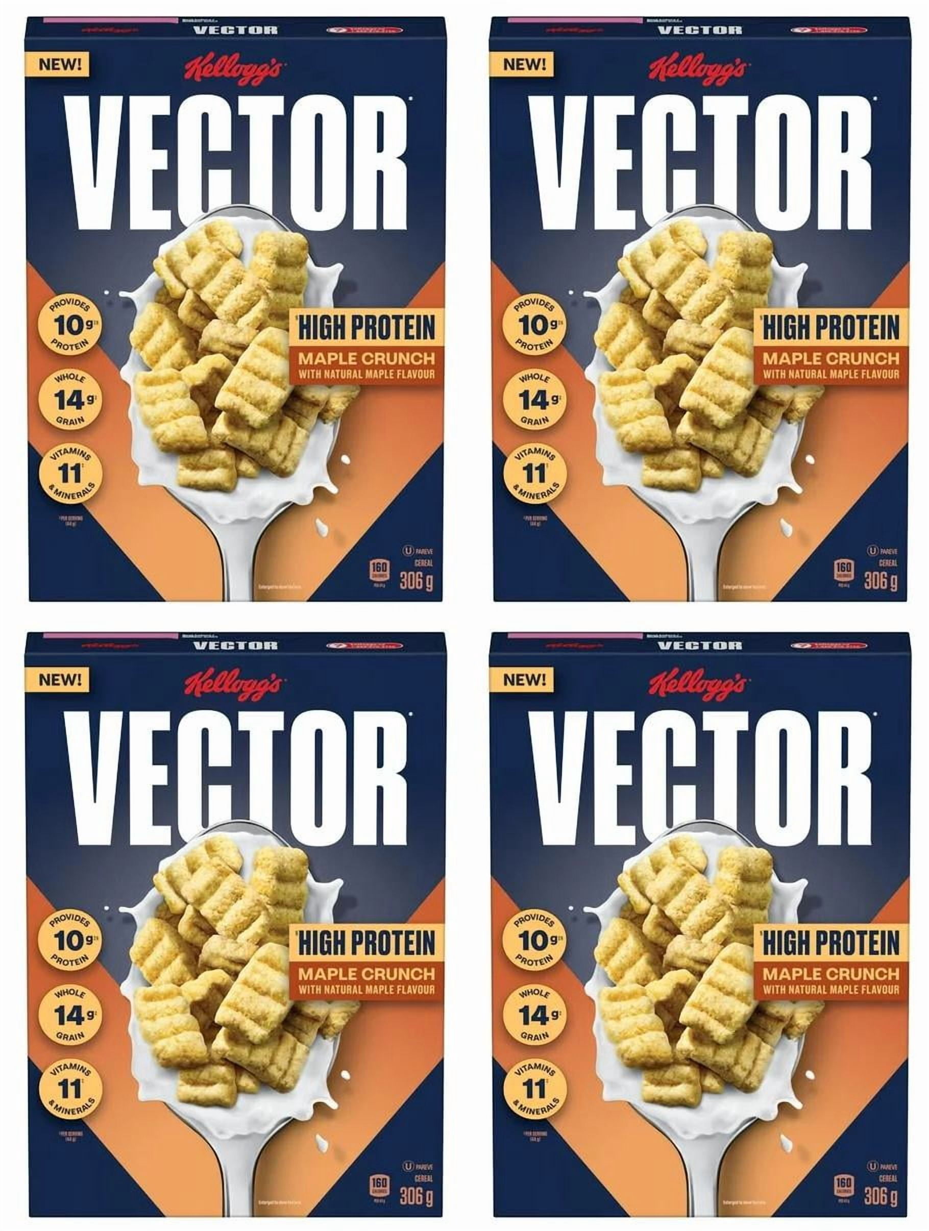 Kellogg's Vector Protein Maple Cereal, 306g (4 Pack)