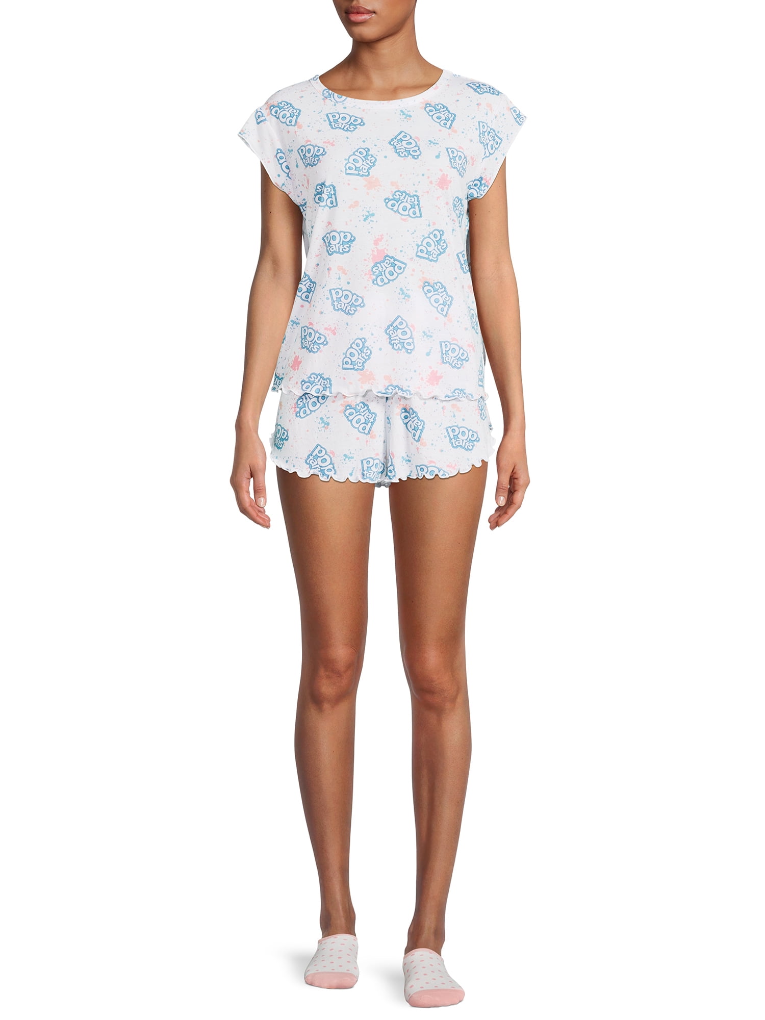 Kellogg's Women's Pop Tarts Top and Shorts Pajama Set, 3-Piece