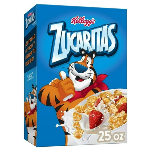 Kellogg's Zucaritas Cold Breakfast Cereal, 6 Vitamins and Minerals, Kids Snacks, Original, 25oz Box (Pack of 2)