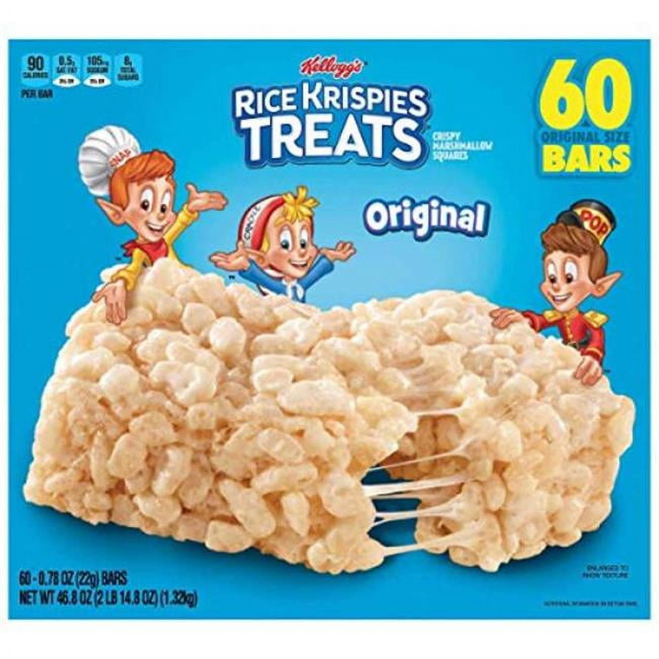 Kellogg's Rice Krispies Treats, 60 bars 60 Count (Pack of 1