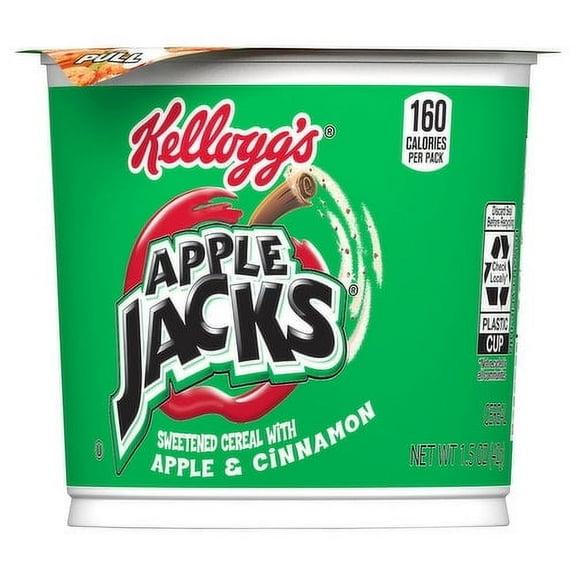 Kelloggs Apple Jacks Cereal In A Cup 1.5 oz