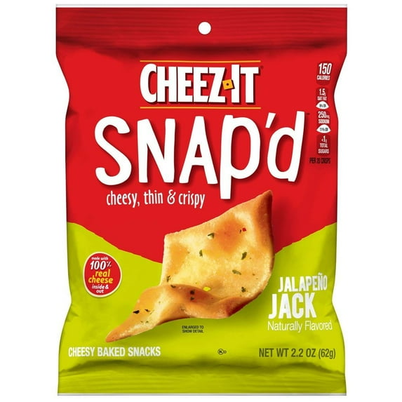 Kelloggs Cheez It Jalapeno Jack Cracker, 2.2 Ounce -- 6 per case.