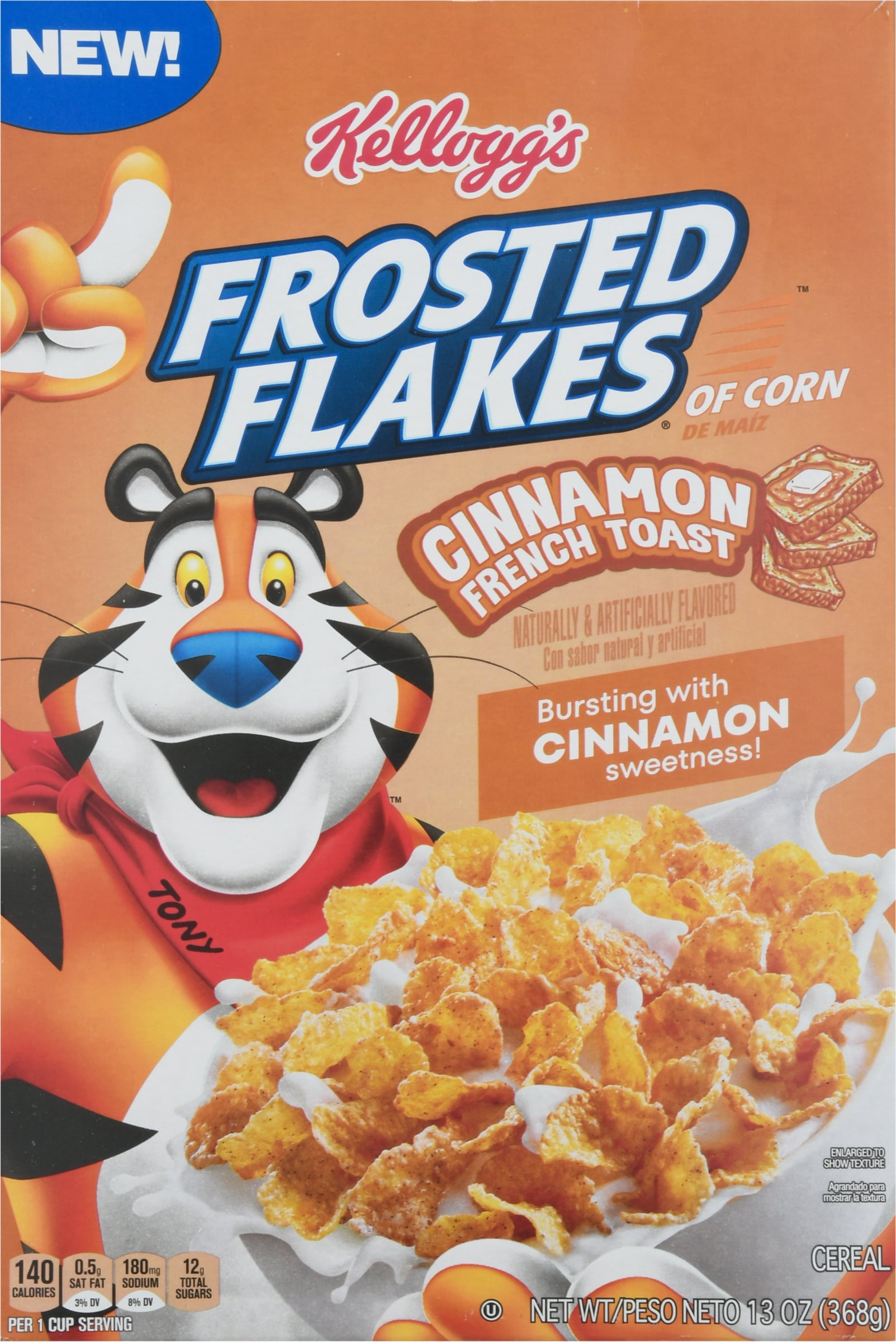 Kelloggs Frosted Flakes Cereal Cinnamon French Toast 13 OZ Box