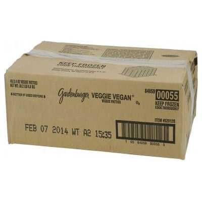 Kelloggs GardenBurger Vegan Veggie Burger, 3.4 Ounce 48 per case.