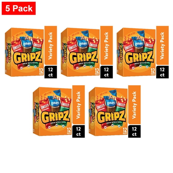 Kelloggs Gripz Variety Pack 12 ct / 0.92 oz - 5 Pack