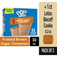 thumbnail image 1 of Kelloggs Pop-Tarts Brown Sugar Cinnamon Toaster Pastries 32 ct - Pack of 2 & Lotus Biscoff Cookie - 0.2 Oz - 1 ct, 1 of 5