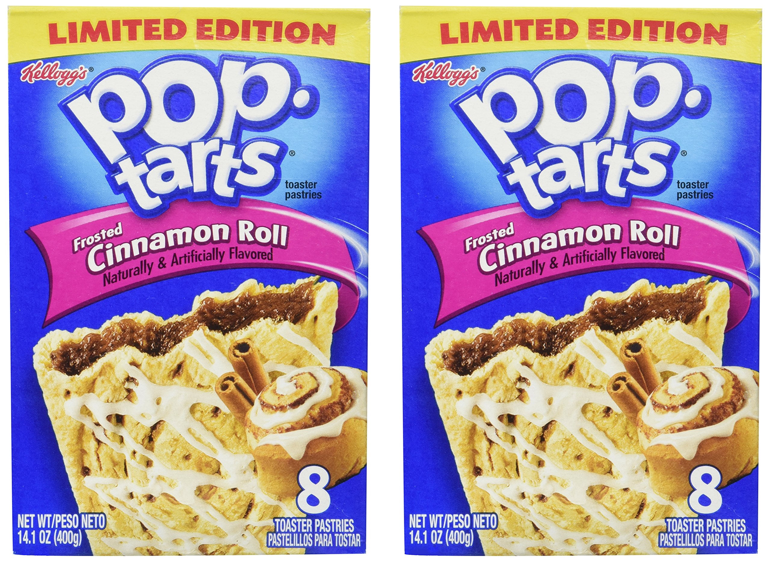 Kelloggs Pop-Tarts Cinnamon Roll, 8 Ct, 14.1 Oz (Pack Of 2)