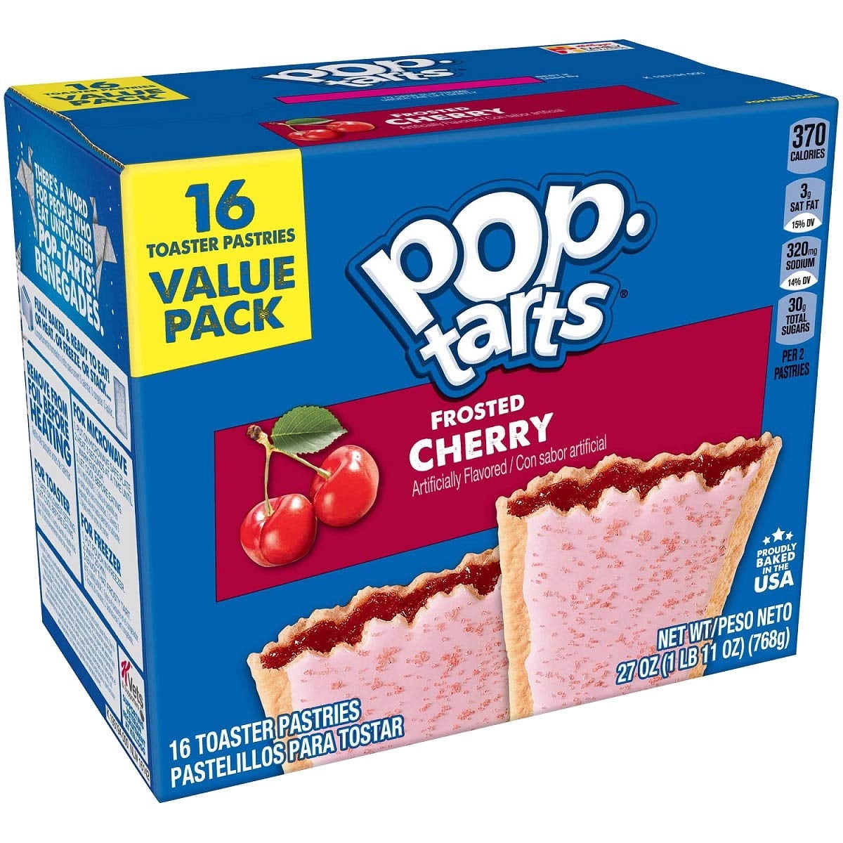 Kelloggs Pop Tarts Frosted Cherry 16 Pack ES7