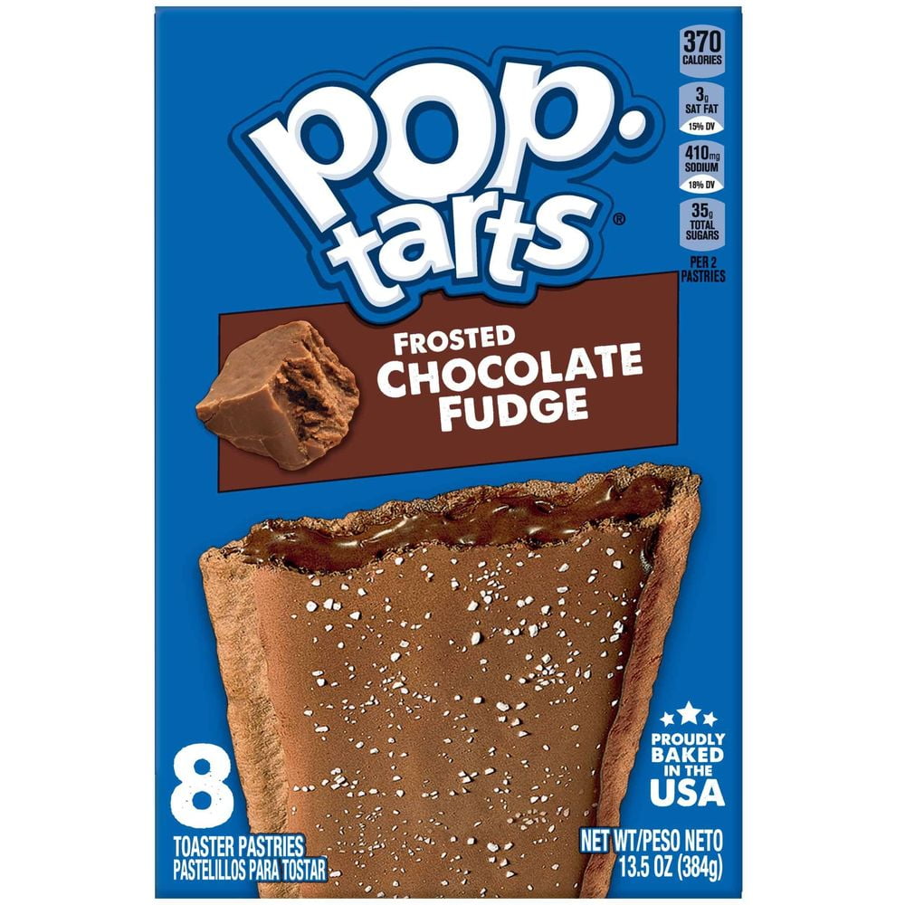 (12 pack) Pop-Tarts Frosted Chocolate Fudge Toaster Pastries, Breakfast Foods, Shelf-Stable, 13.5 oz (8 Count)