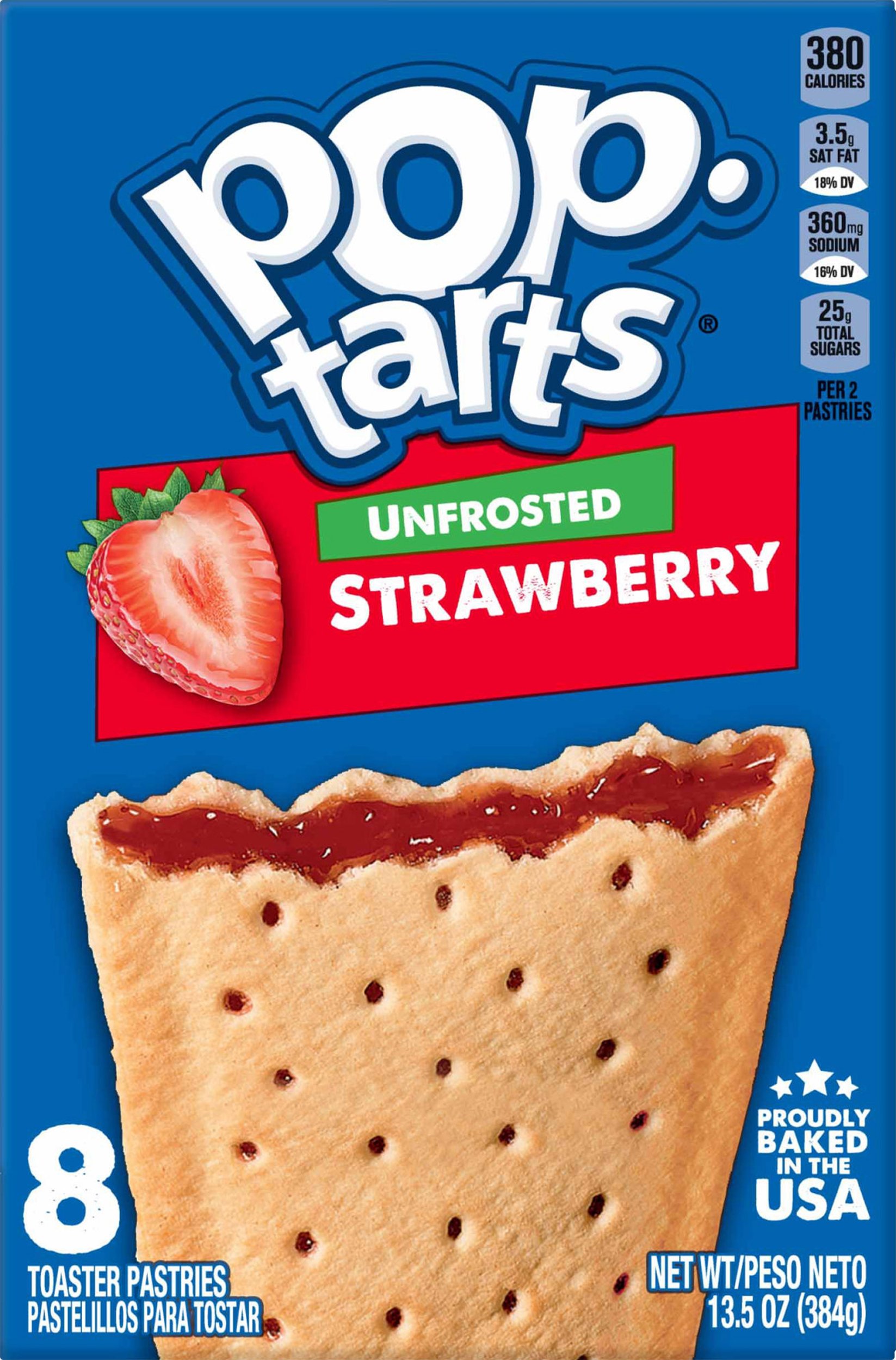 Pop Tarts Unfrosted Strawberry Toaster Pastries 13 5 Oz 8 Ct 