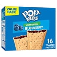 thumbnail image 1 of Kelloggs Pop-Tarts Unfrosted - Toaster Pastries Breakfast For Kids, 16 Count, 27 Oz (Unfrosted Blueberry), 1 of 4